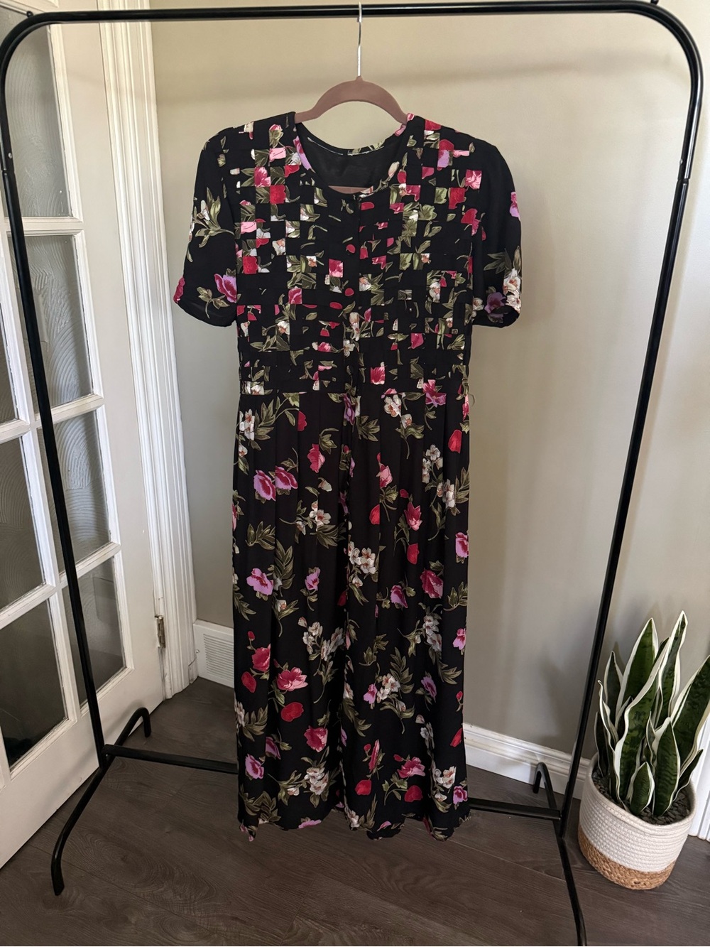 Vintage Basket-weave midi dress (8)